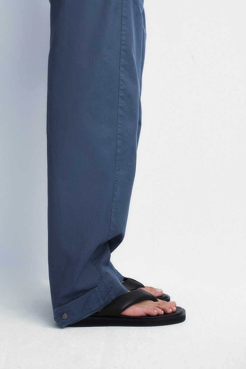 Pantalón de algodón con cintura y tobillo ajustable