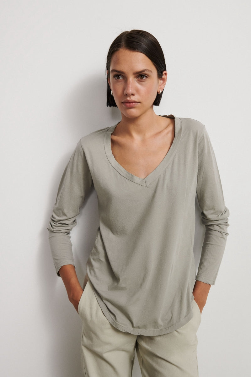 Cotton V-neck T-shirt