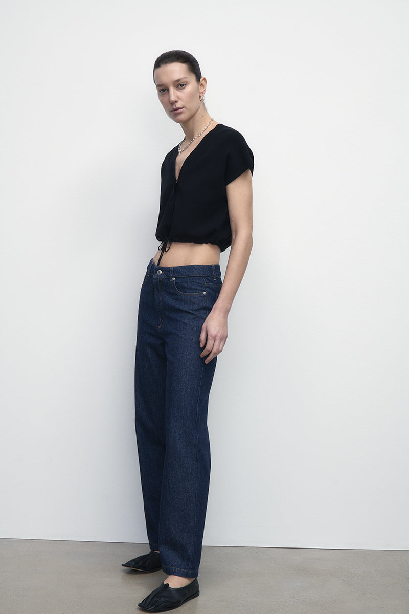 Vaquero indigo de algodón