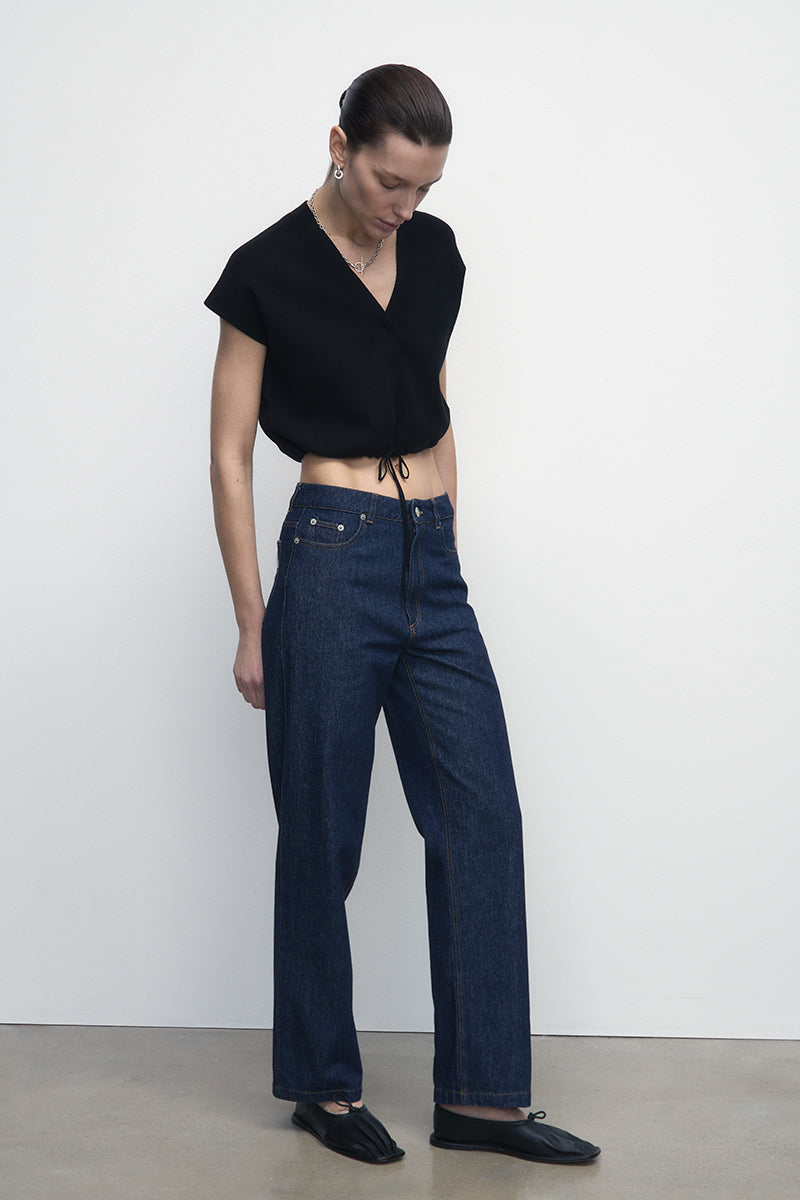 Vaquero indigo de algodón