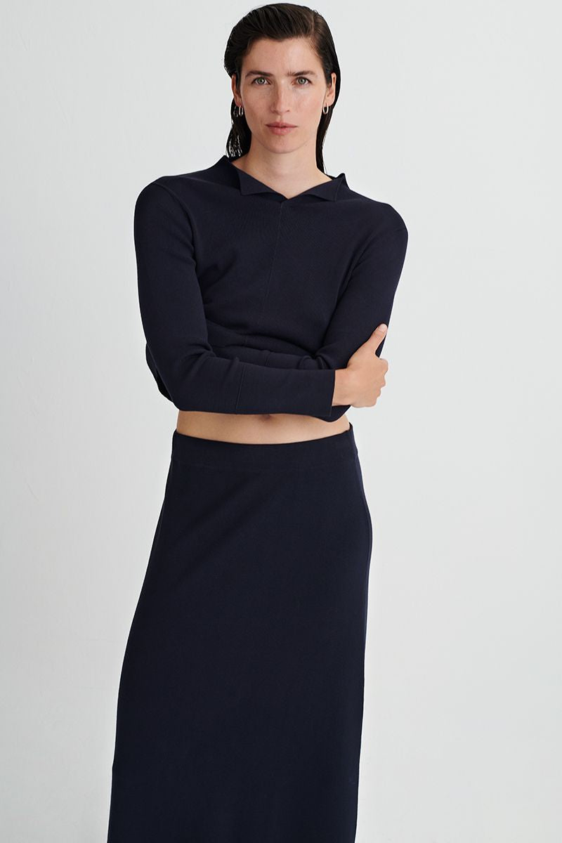 Double-face knit skirt