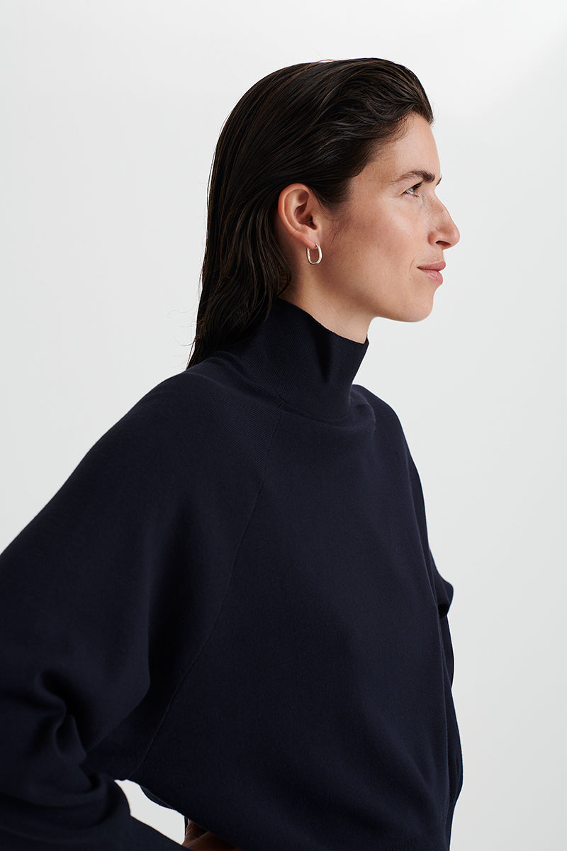 Oversized double-face knit sweater