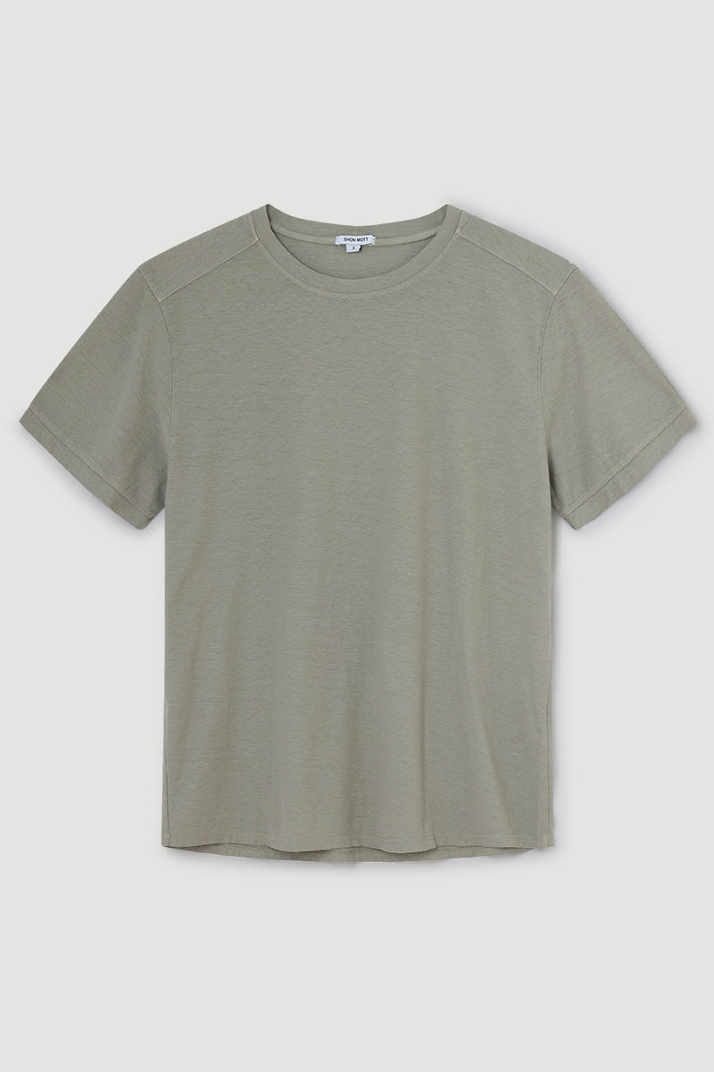 Camiseta de algodón ultraligero con detalle de costuras