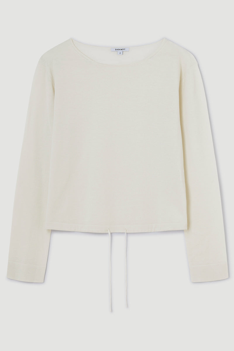 Jersey de algodón ultraligero tejido en punto liso con cintura ajustable