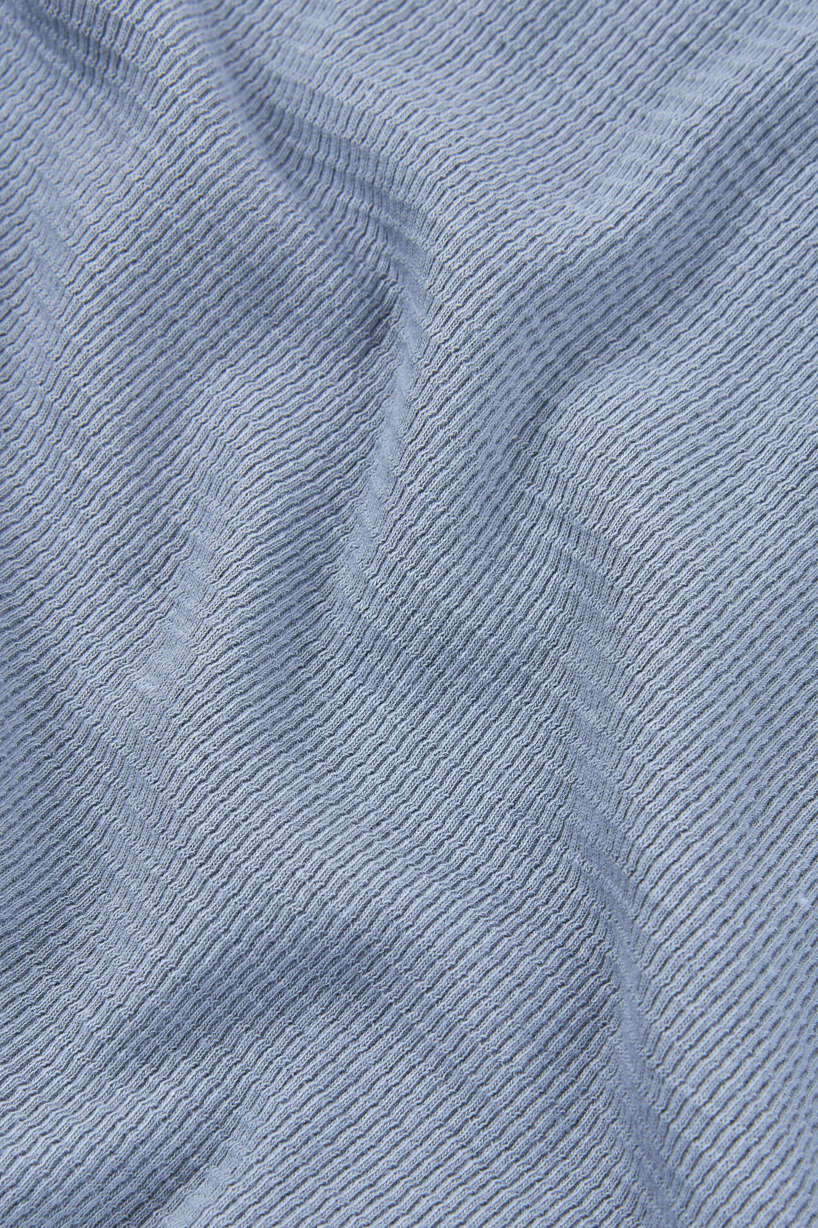 Sleeveless Cotton Shirt with Honeycomb Weave