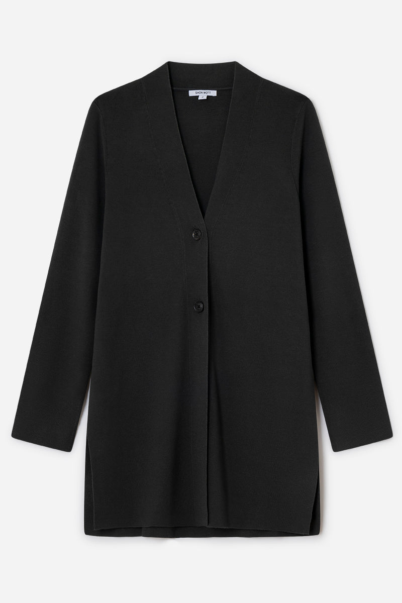 Chaqueta de punto doble con aperturas laterales