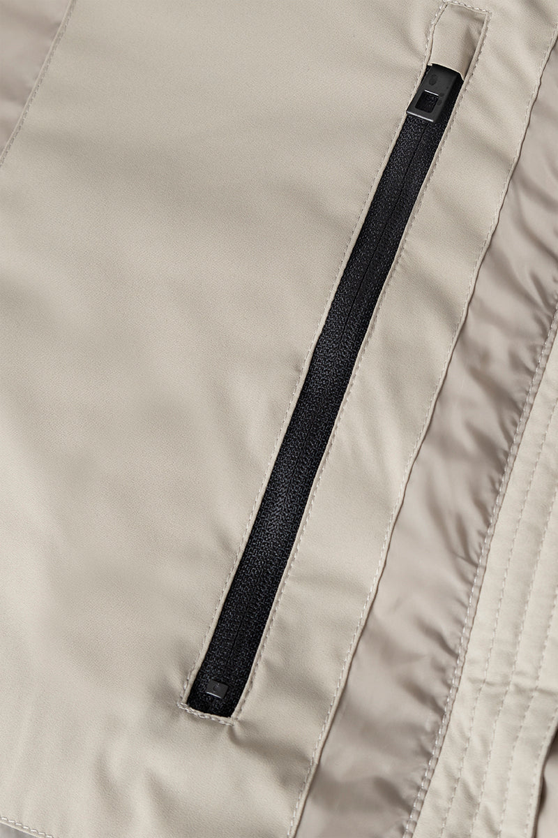 Abrigo largo de pluma