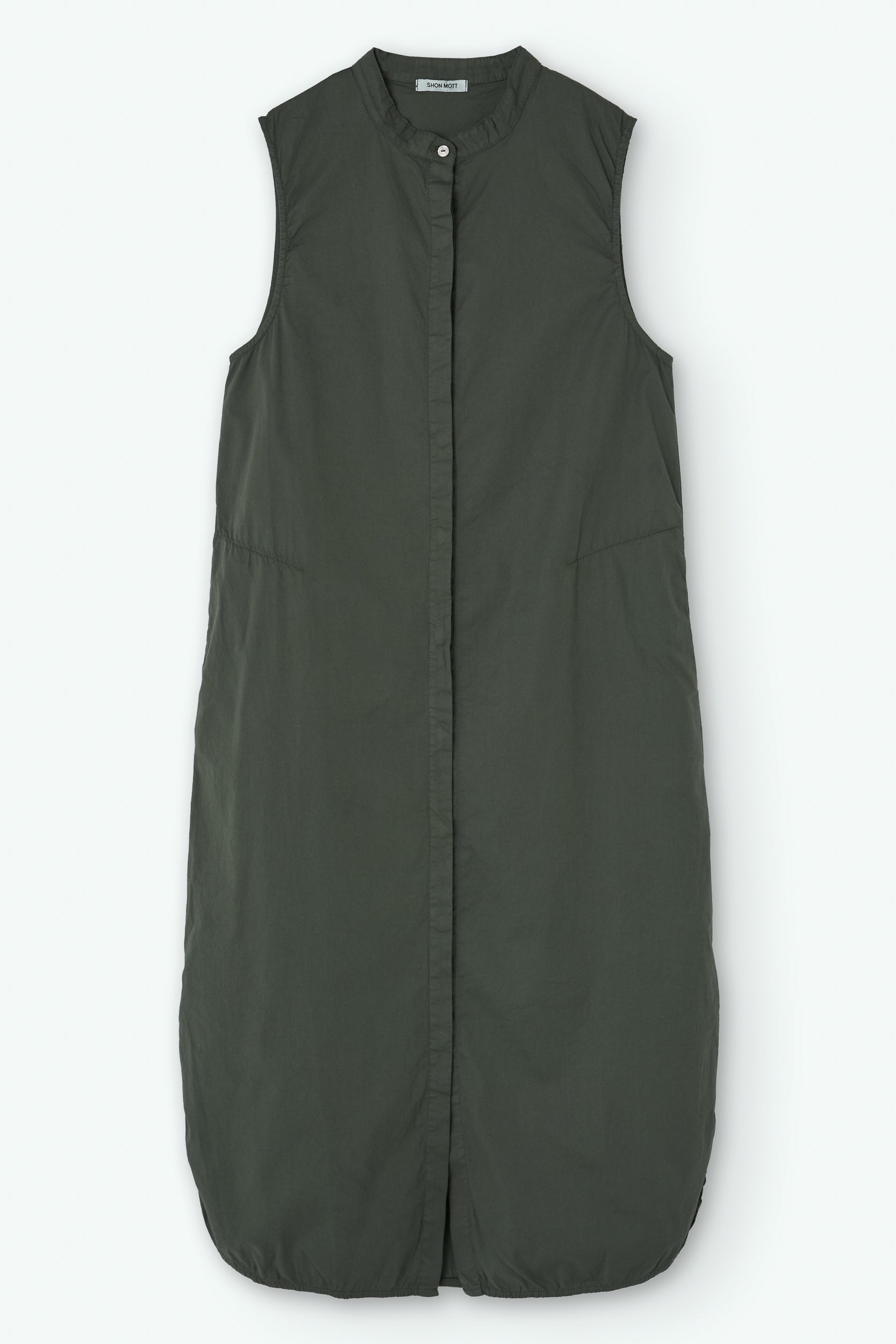 Vestido con cuello mao