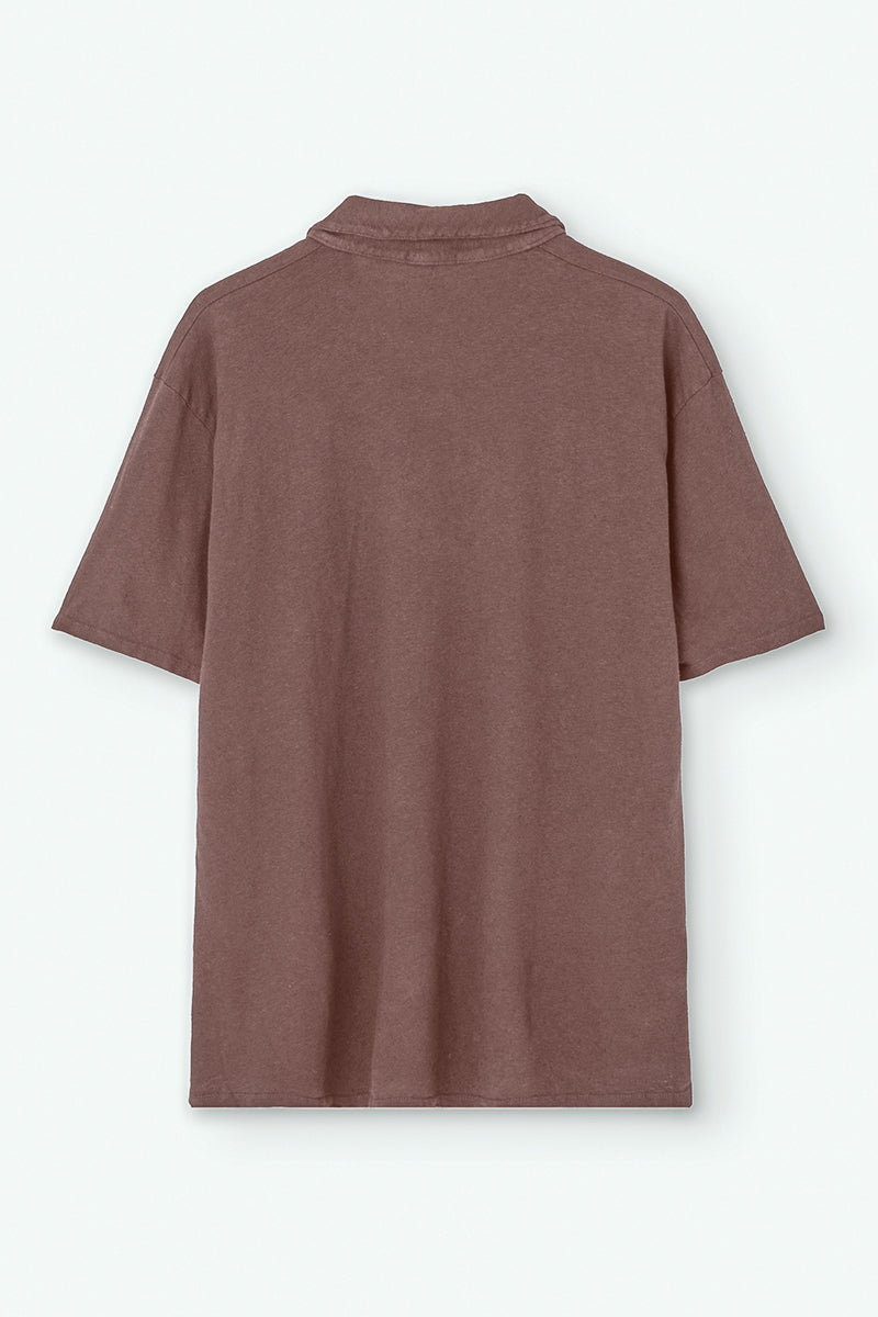 Polo de lino y algodón