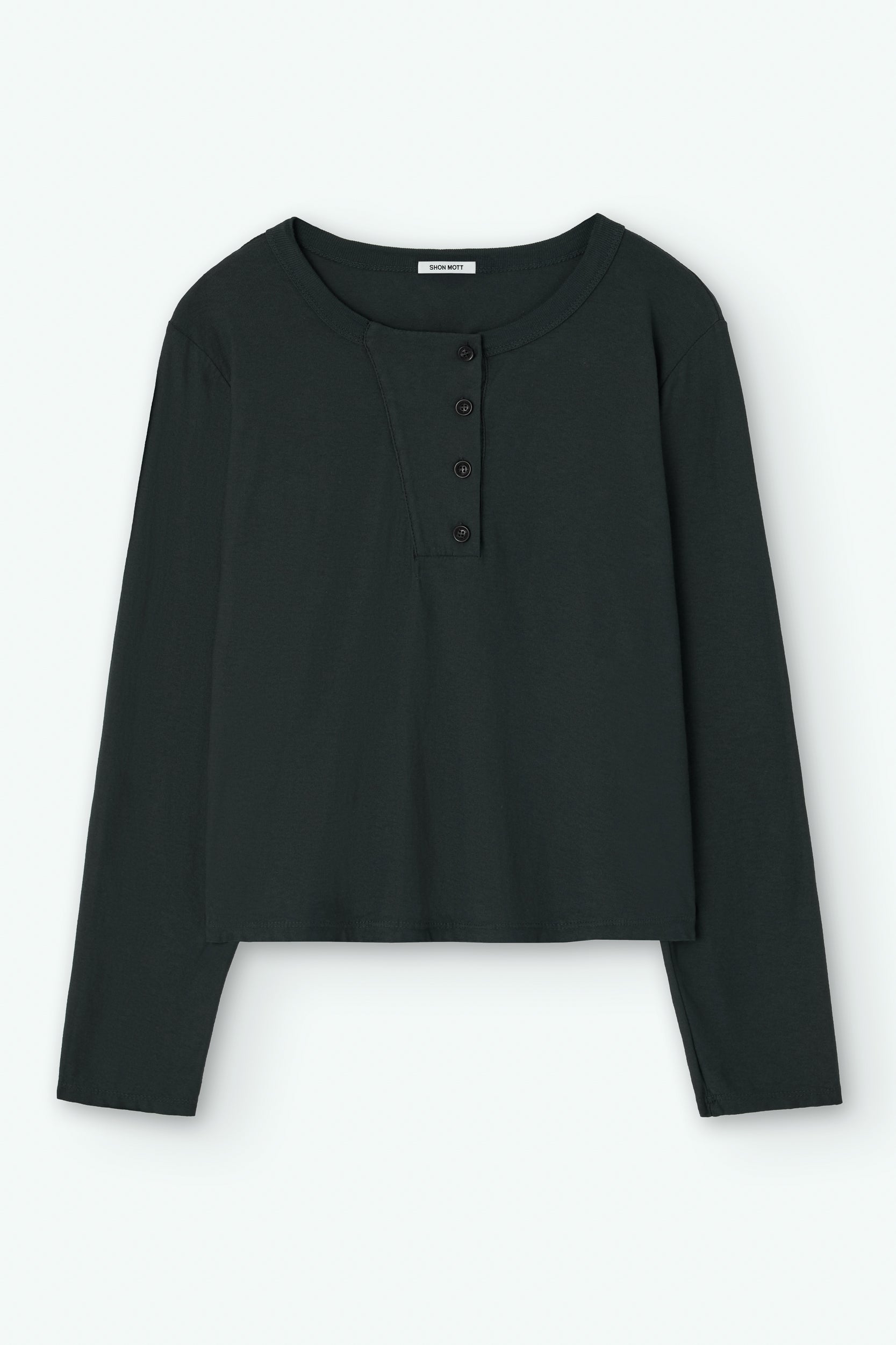 Mao-Collar Cotton T-shirt