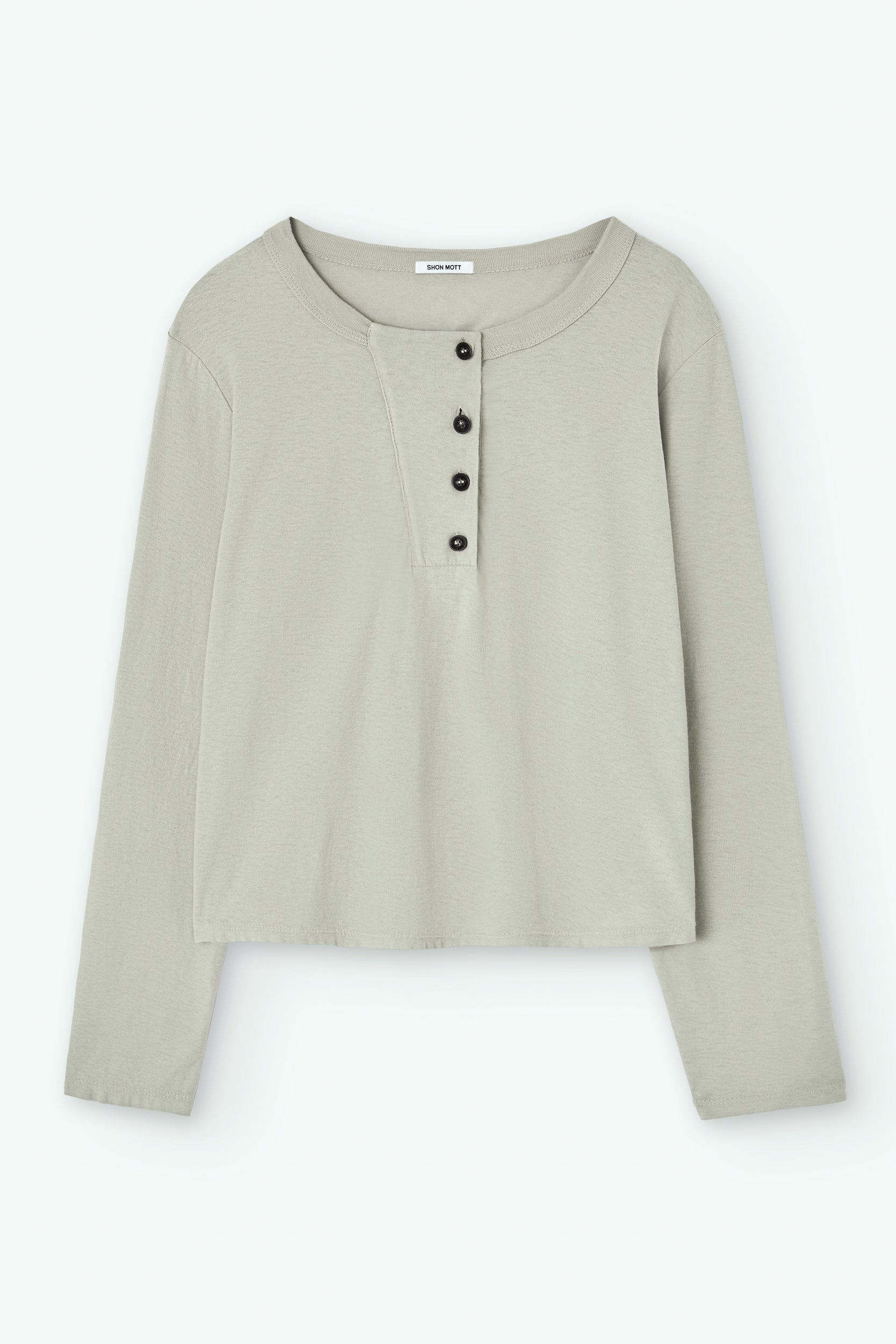 Mao-Collar Cotton T-shirt