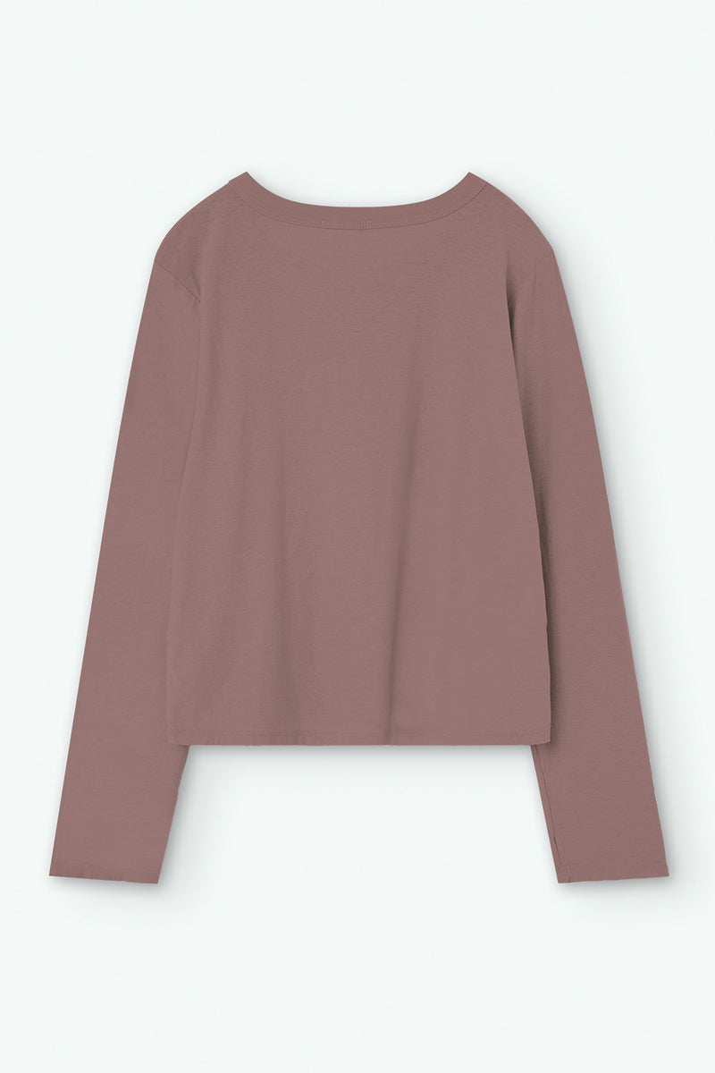 Mao-Collar Cotton T-shirt