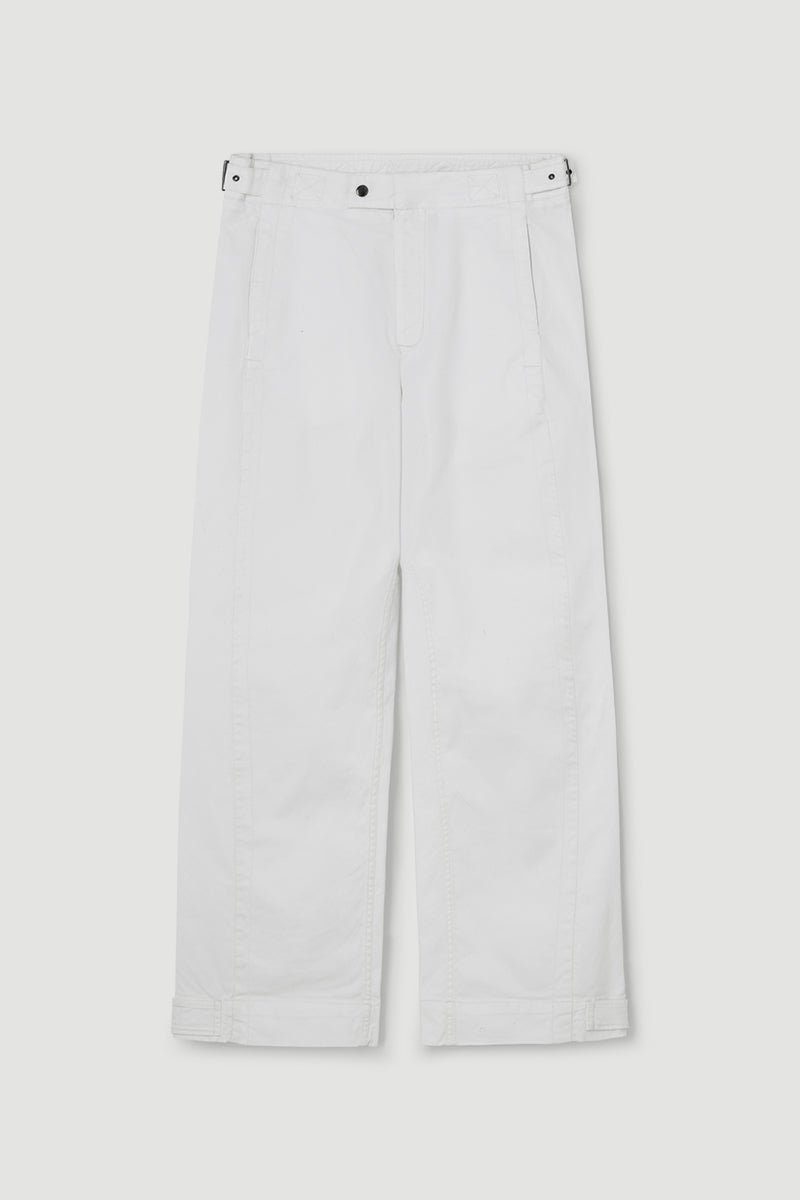 cotton trousers with adjustable waist and ankles