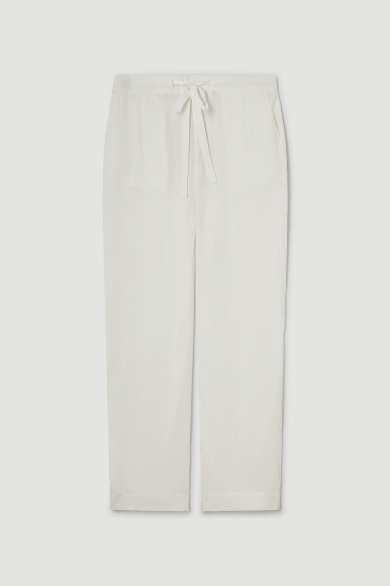 Natural silk pants