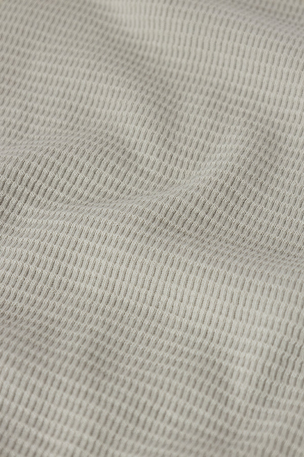 Cotton long-sleeve shirt woven in honeycomb pattern