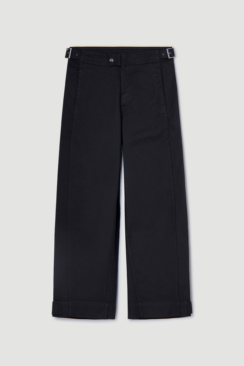 Pantalón de algodón con cintura y tobillo ajustable