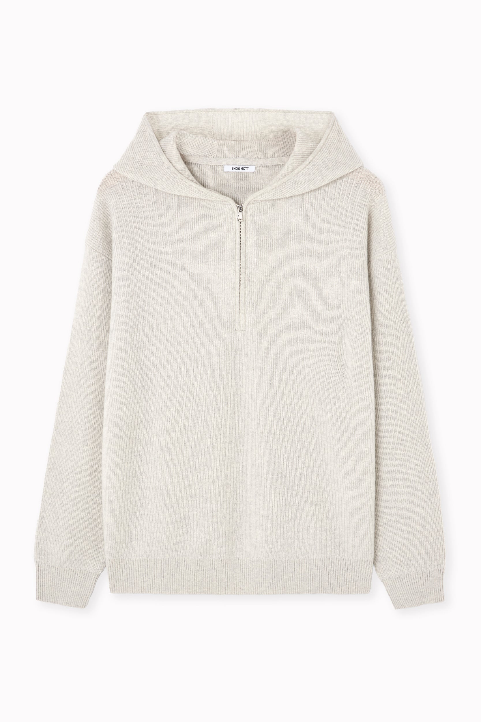Hoodie de cashmere en punto perlado