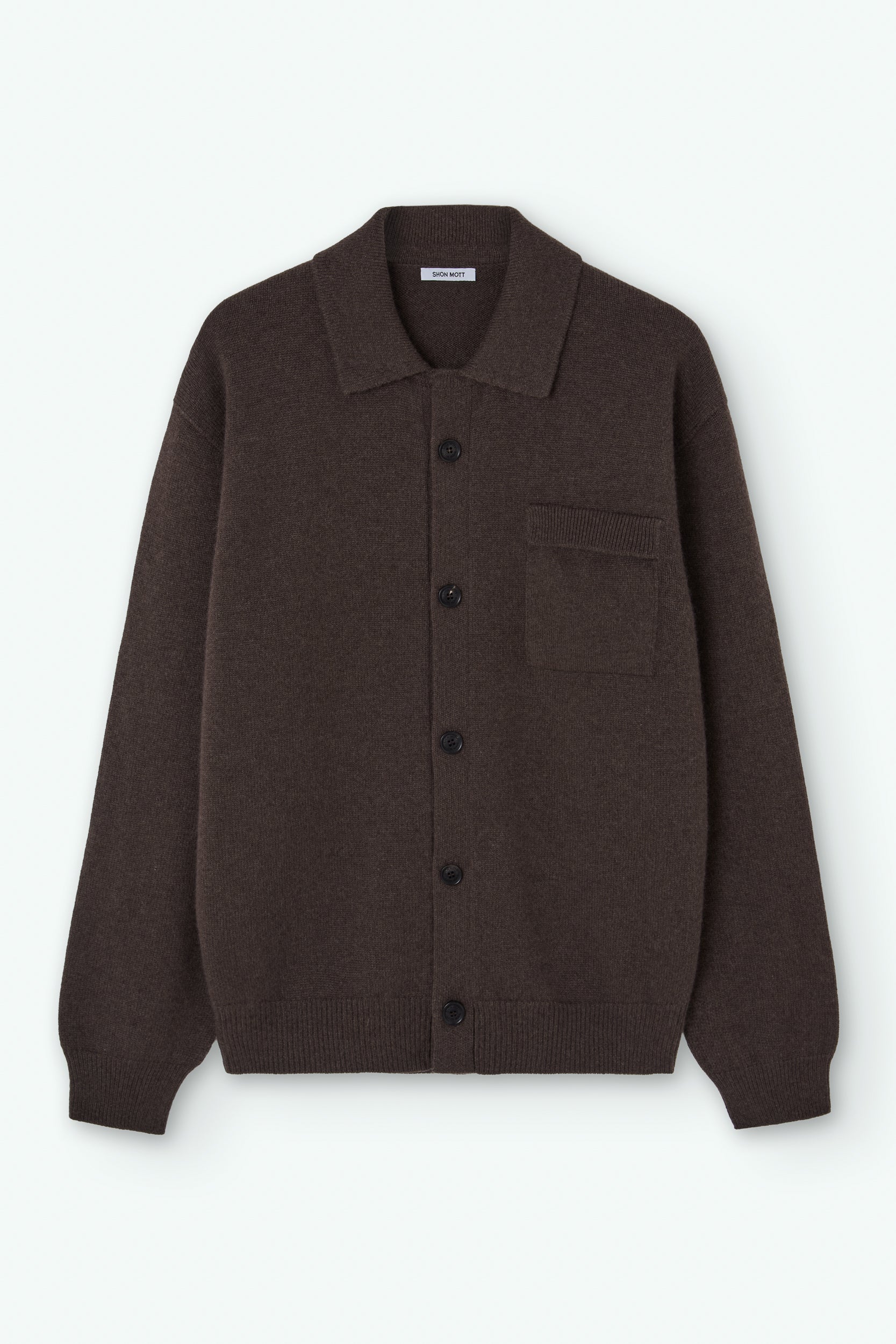 Chaqueta de cashmere con cuello polo