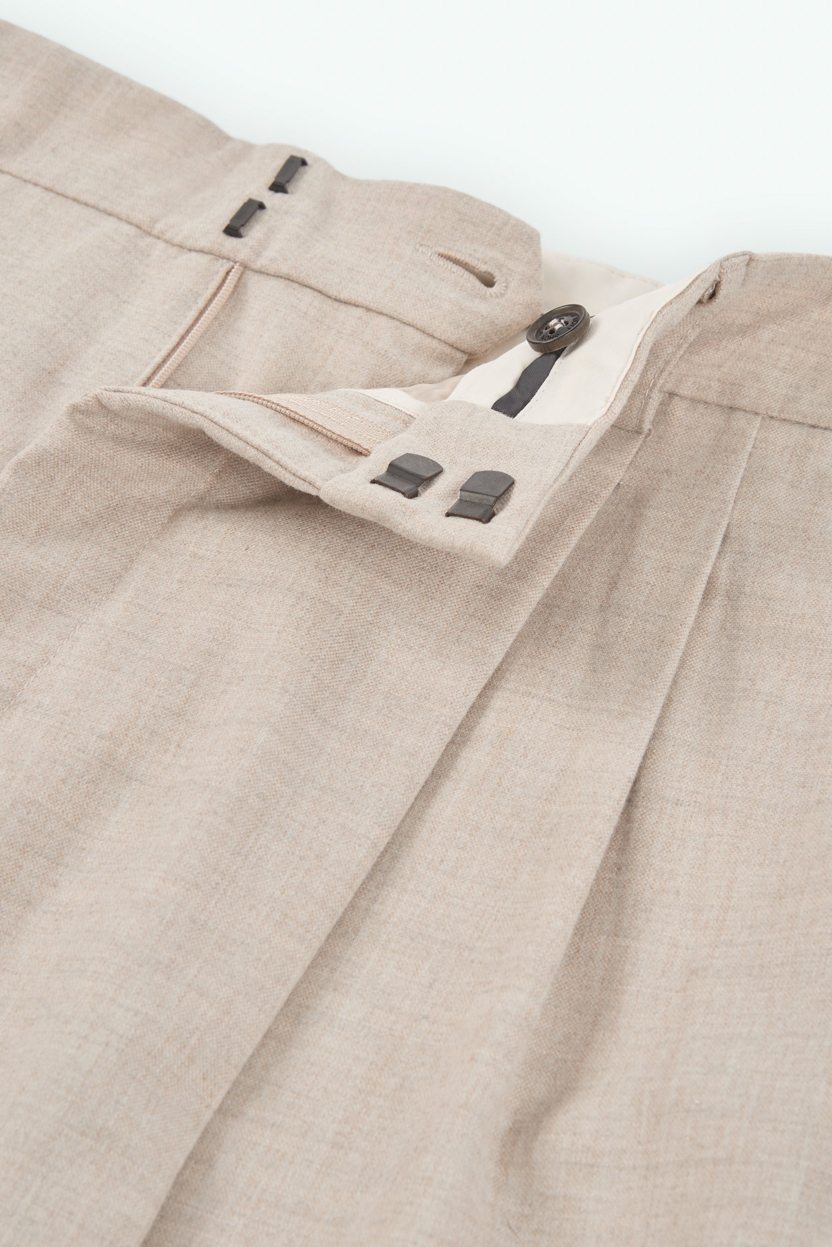 Pleated Flannel Pants