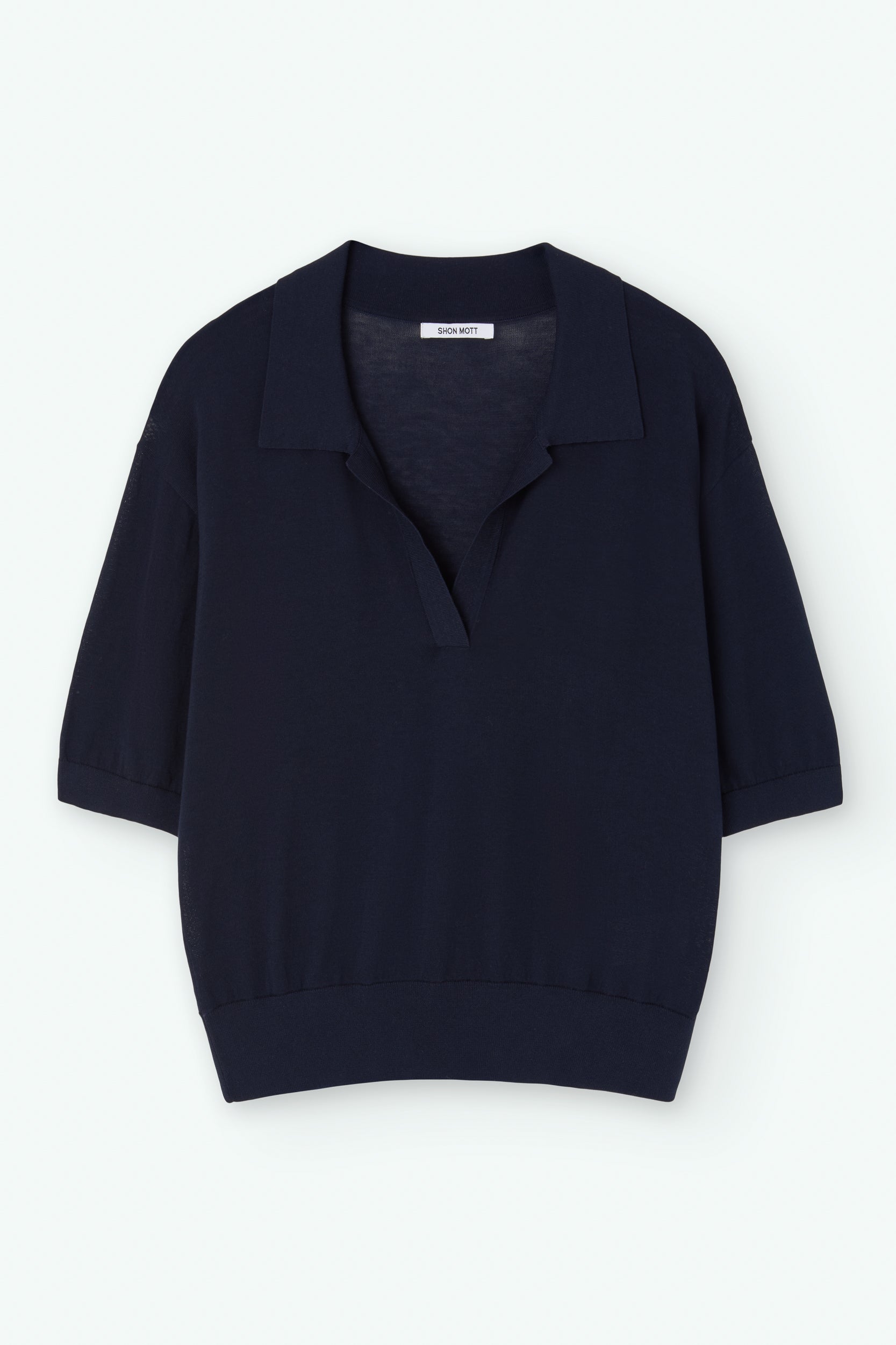 Oversized cotton polo shirt