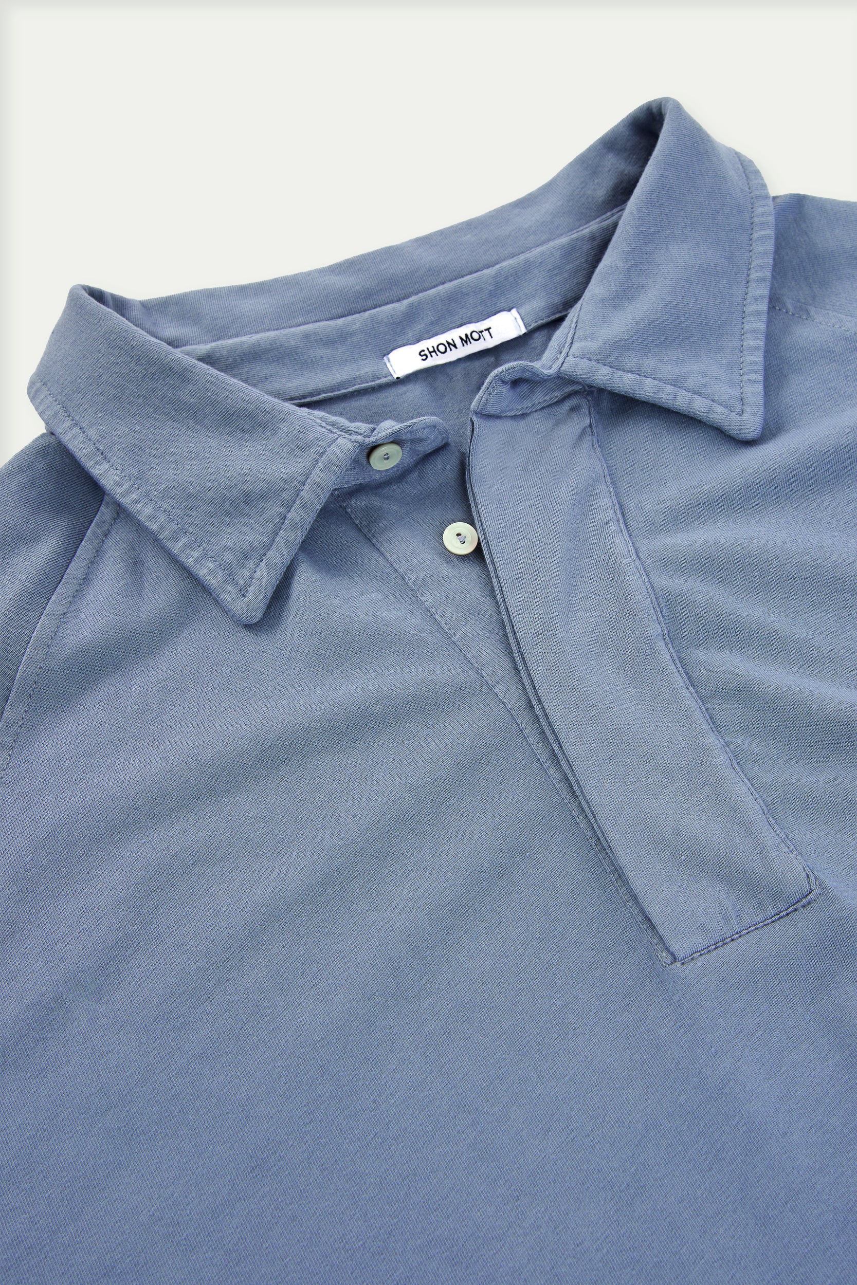 Long sleeve cotton polo