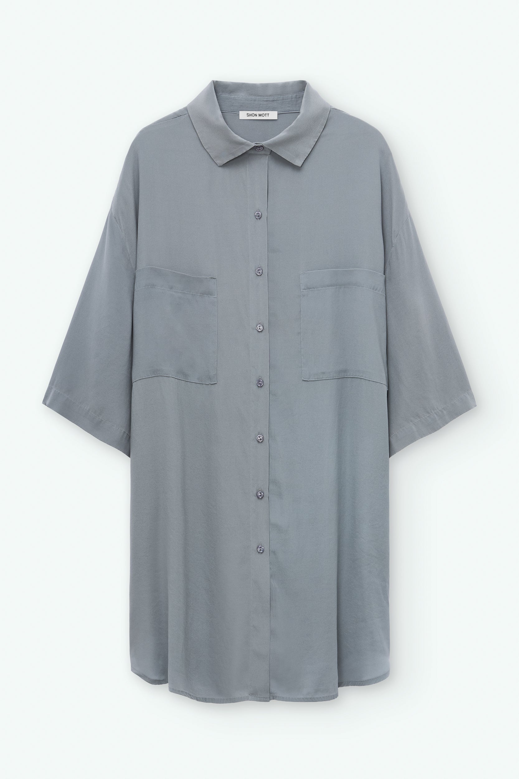 Short sleeve natural silk shirt