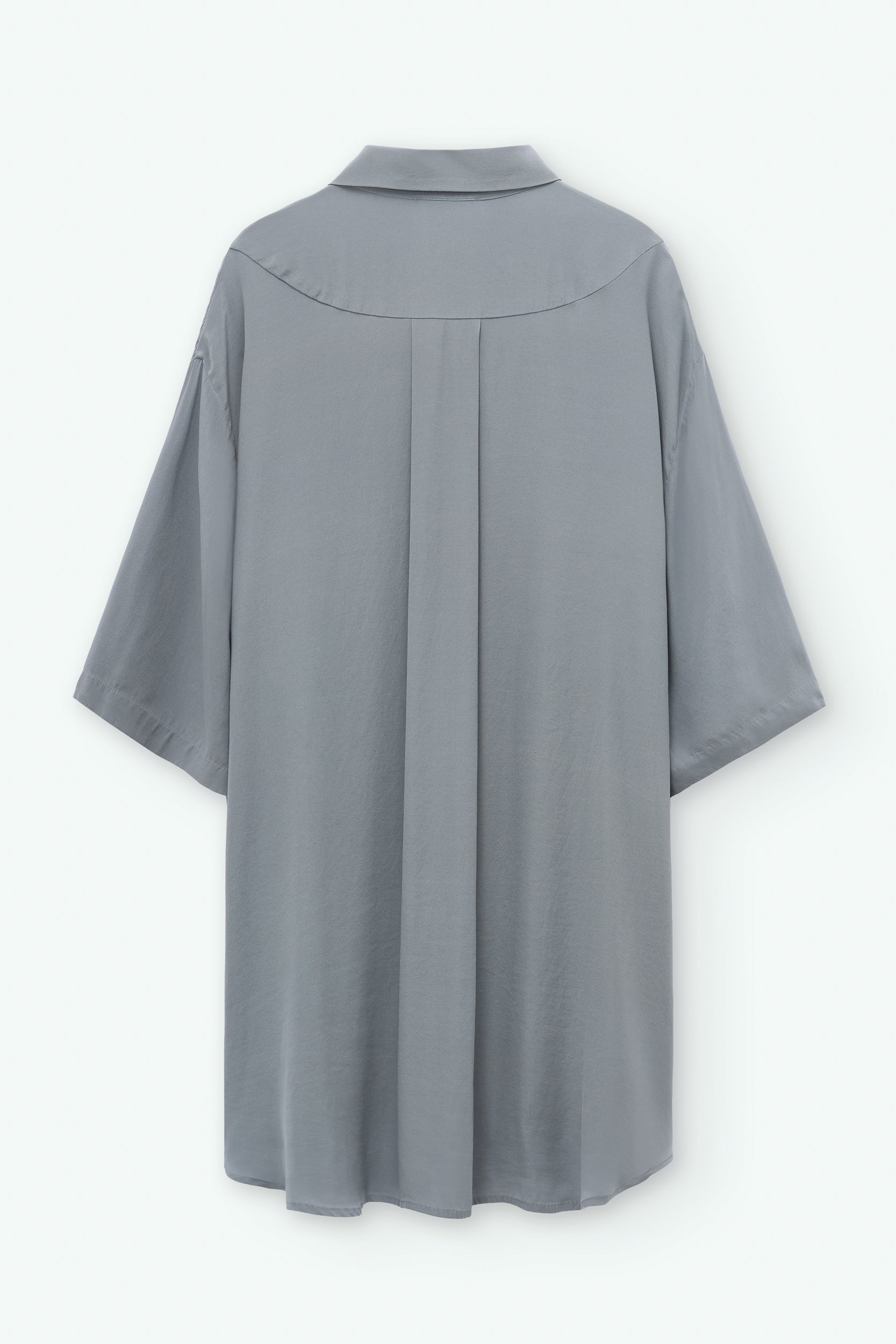 Short sleeve natural silk shirt