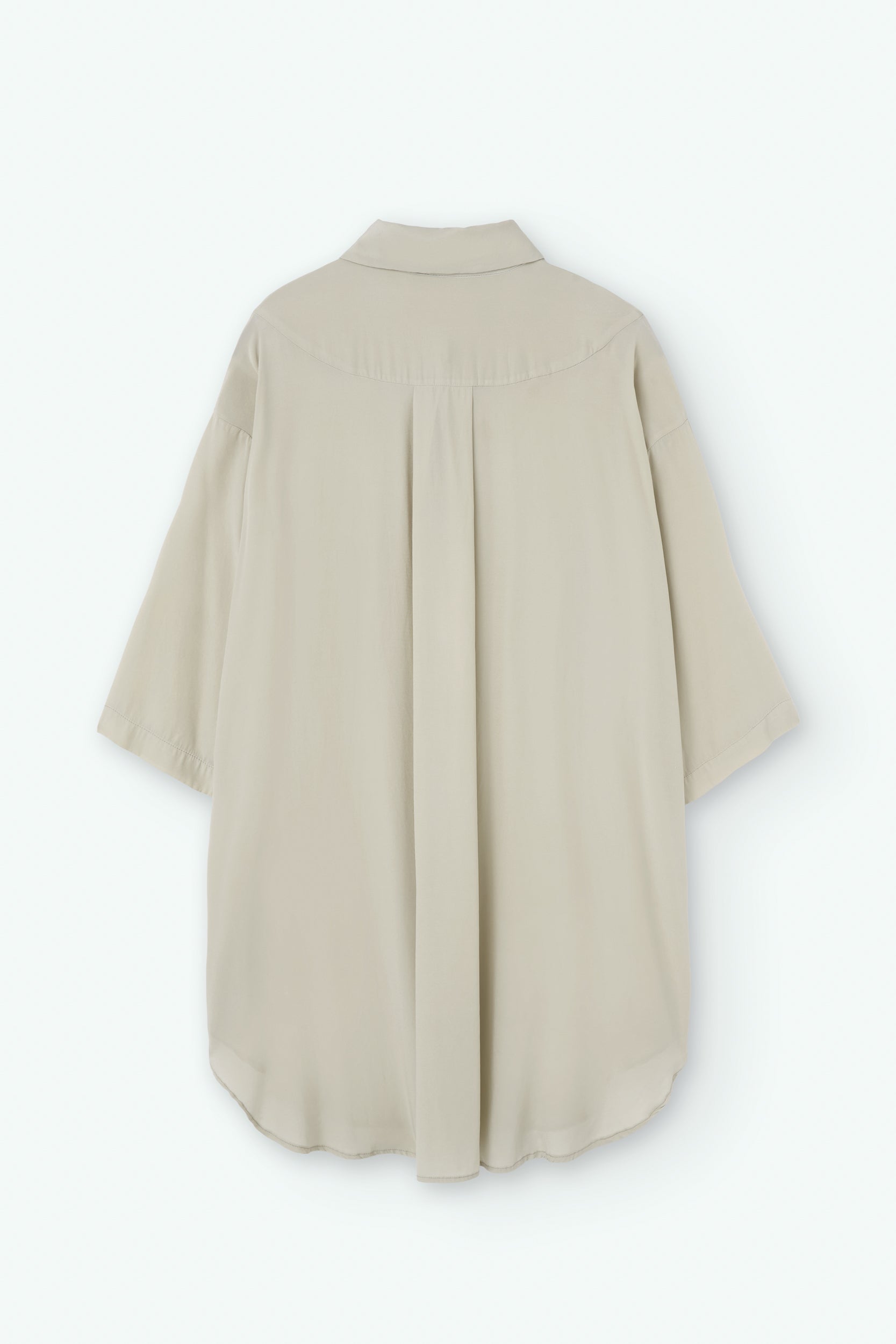 Short sleeve natural silk shirt