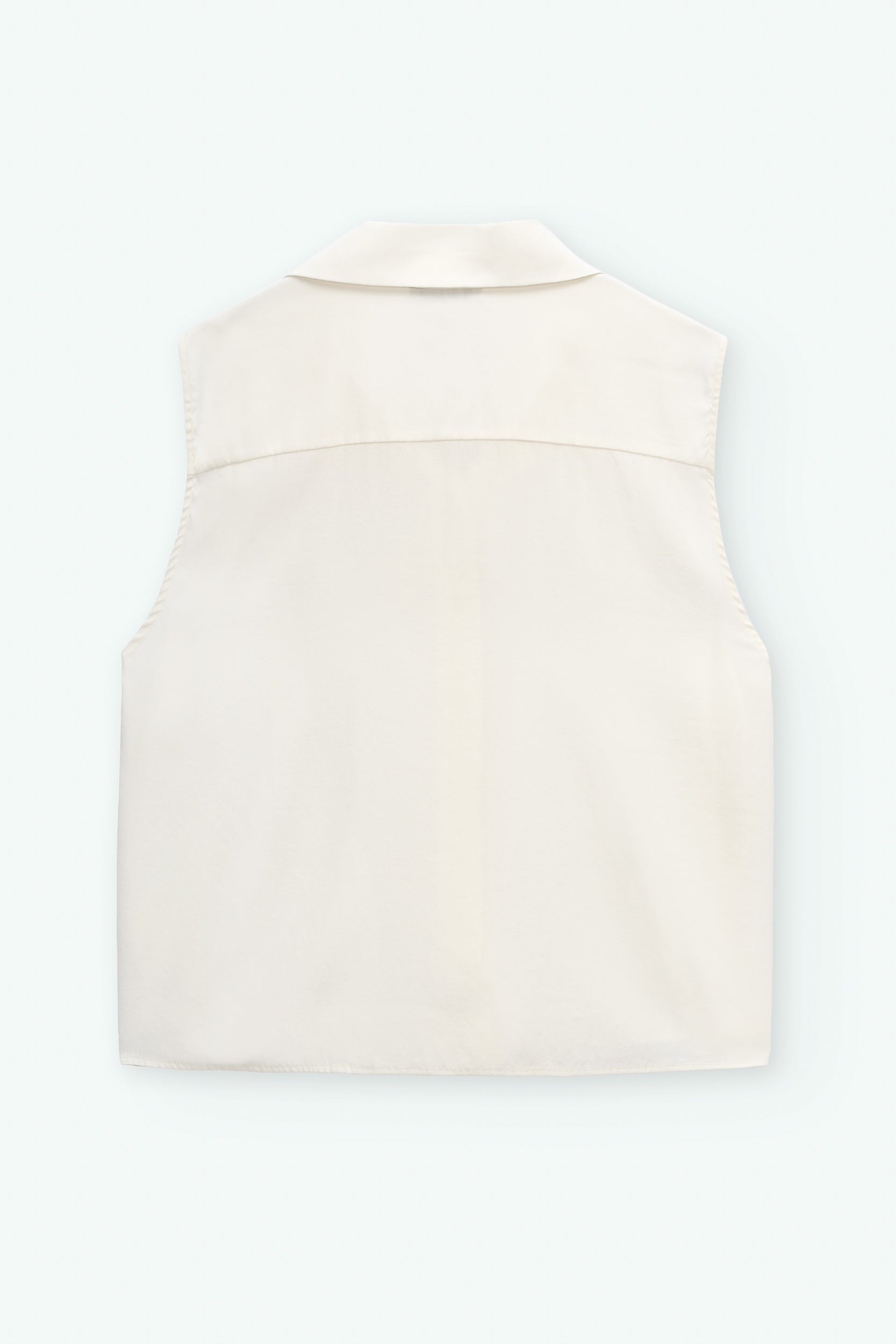 Natural silk sleeveless shirt
