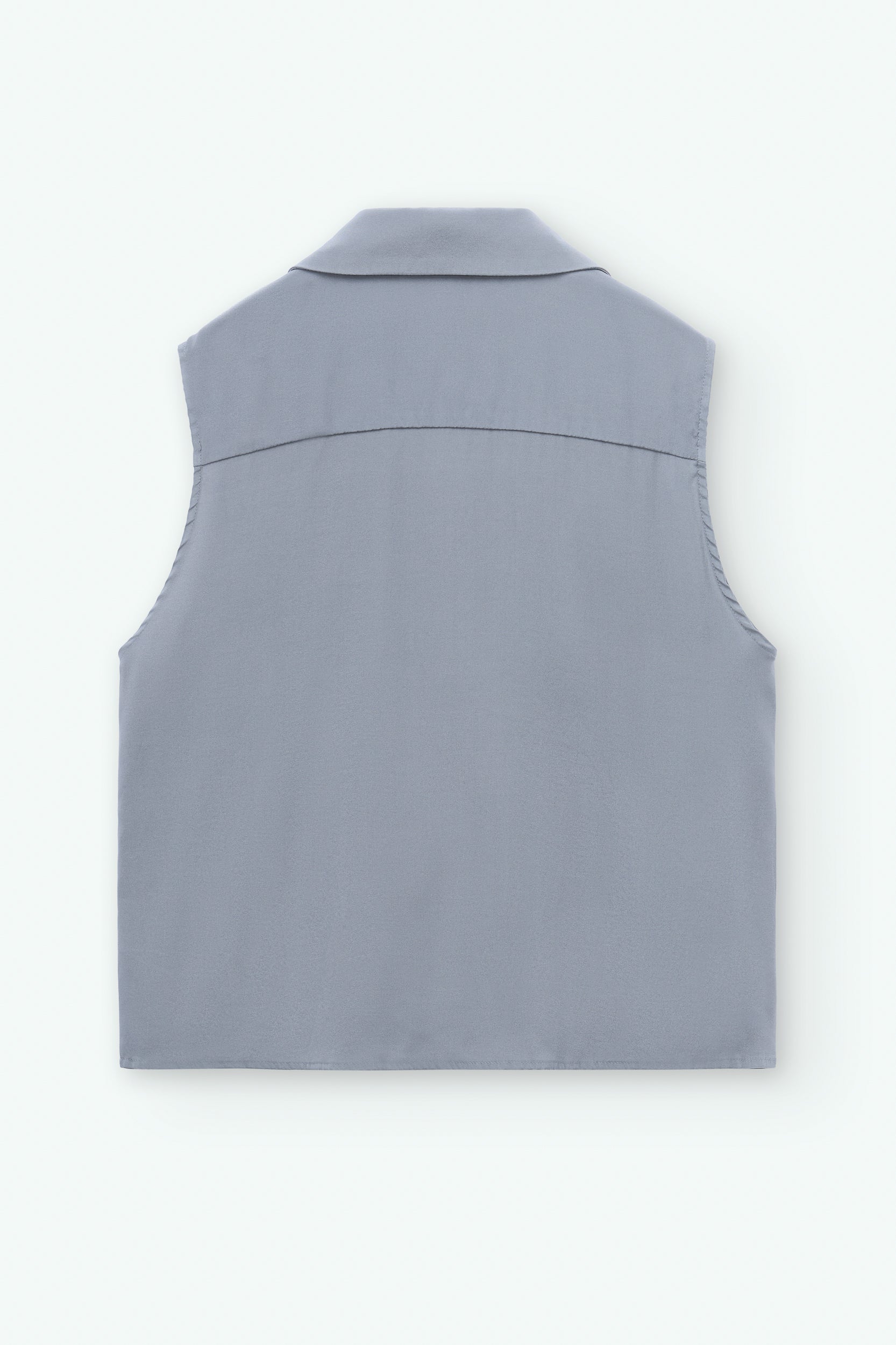 Camisa de seda natural sin mangas
