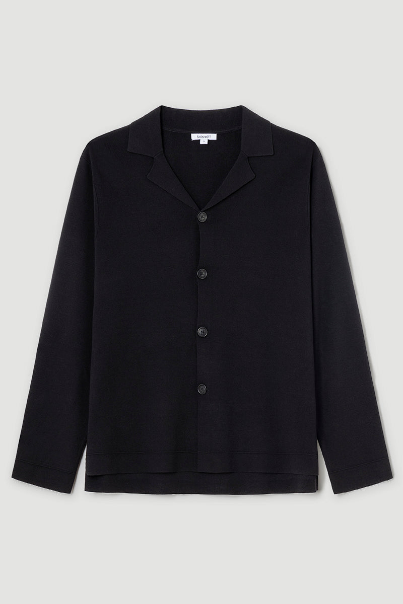Double-face knit overshirt