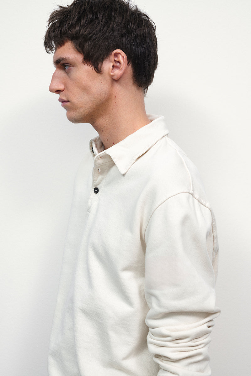 Sweatshirt with polo neck