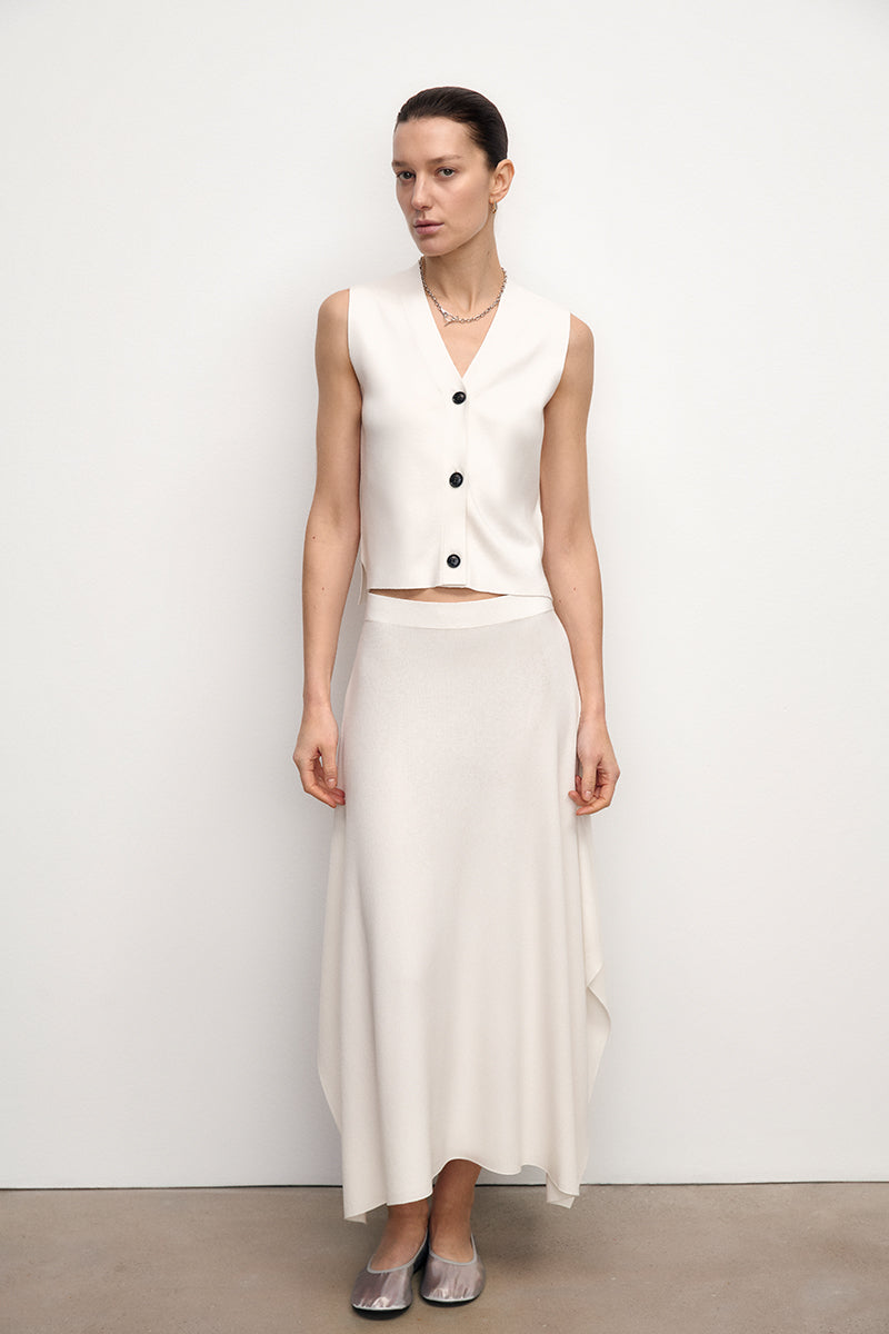 Chaleco corto de punto doble