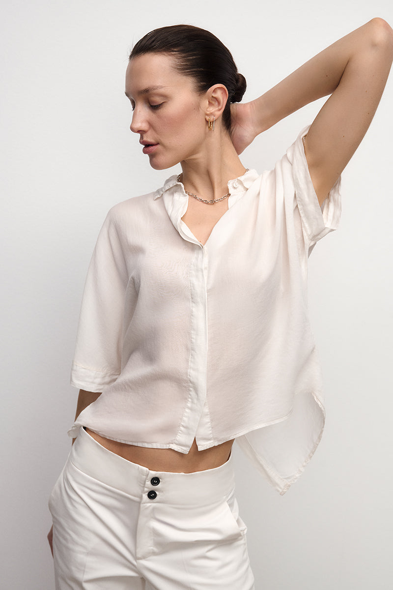 Polo Collar Blouse