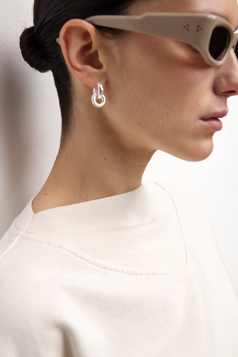 Sudadera con cuello oval