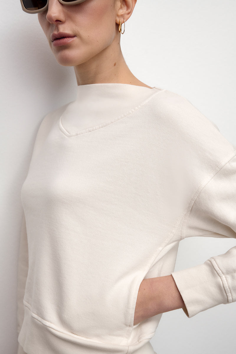 Oval-Neck Sweatshirt