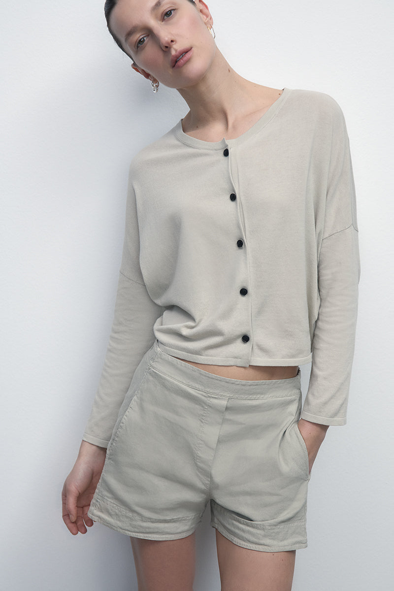 Shorts in a cotton-linen blend