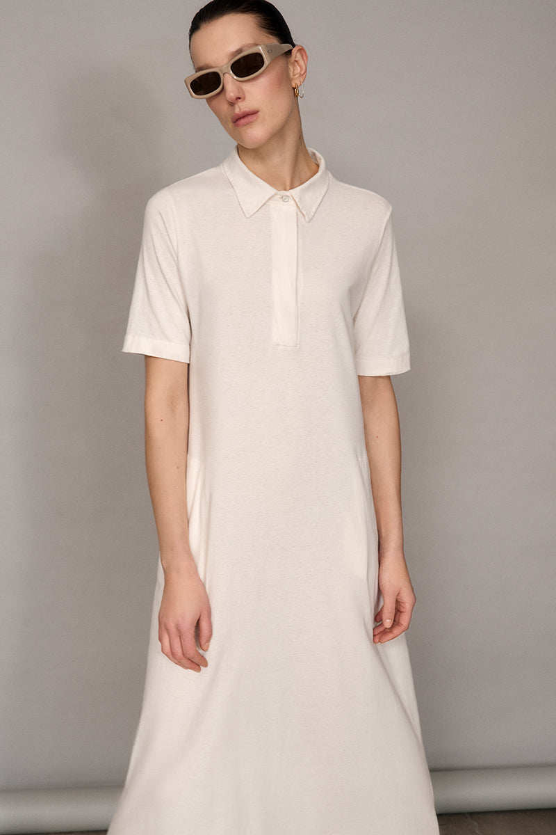 Vestido crep de algodón