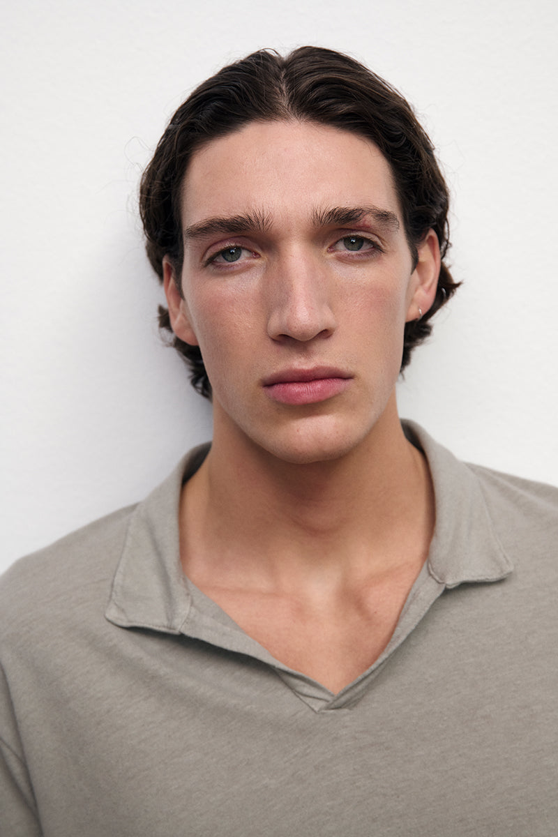 Polo de lino y algodón