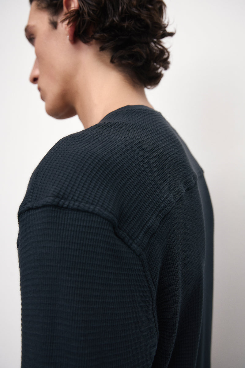 Camiseta de algodón tejida en nido de abeja