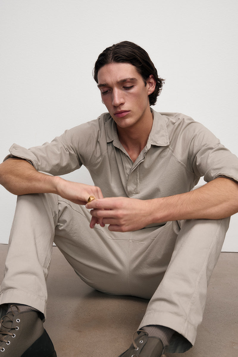 Long-Sleeve Cotton Polo