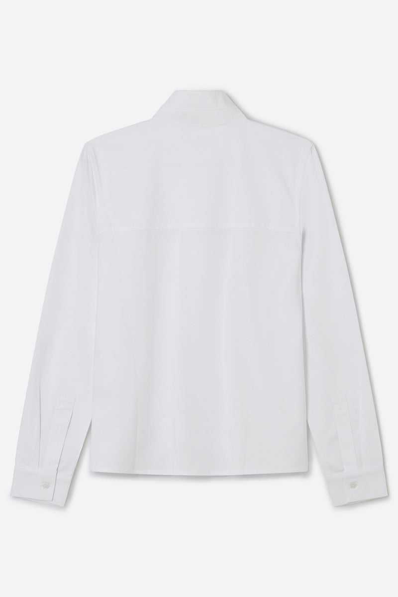 Shirt with mandarin collar