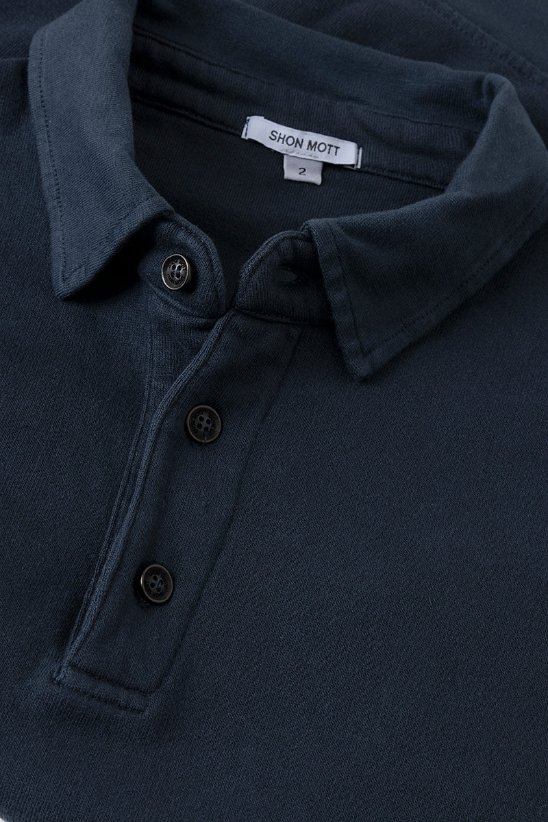 Sweatshirt with polo neck