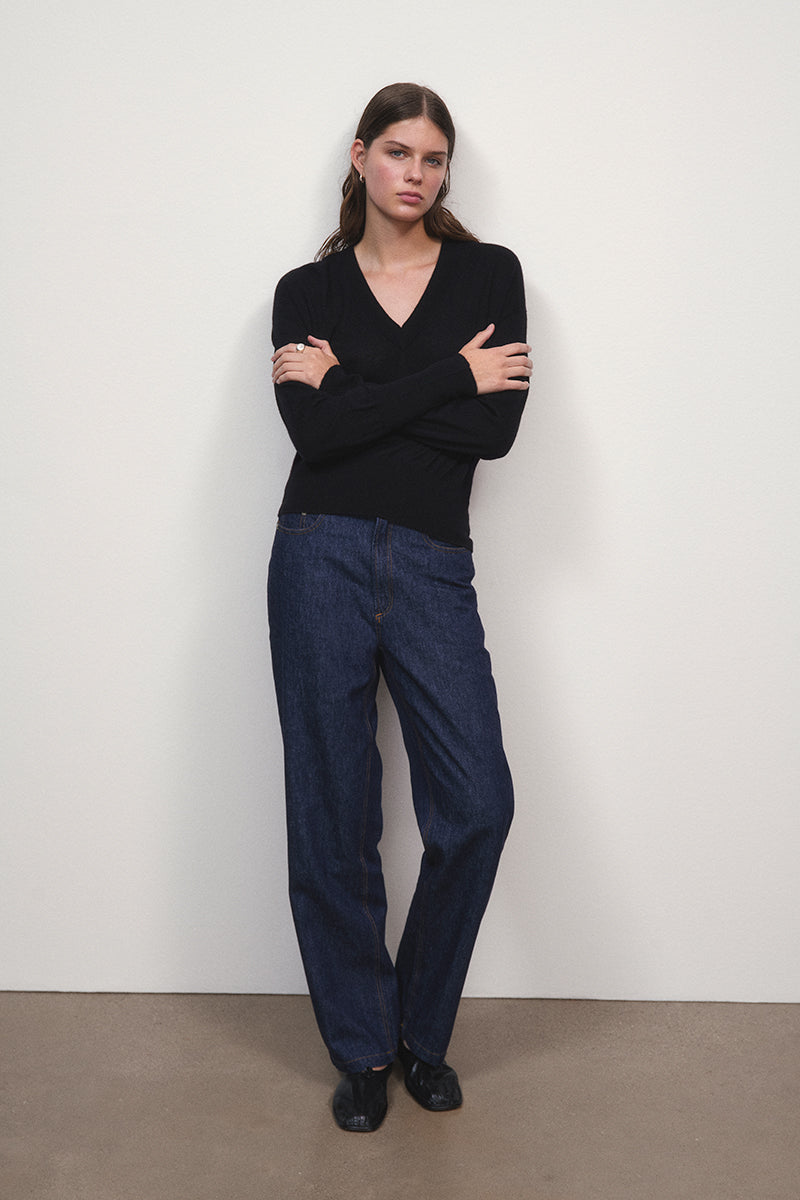 Jersey de cashmere con escote V