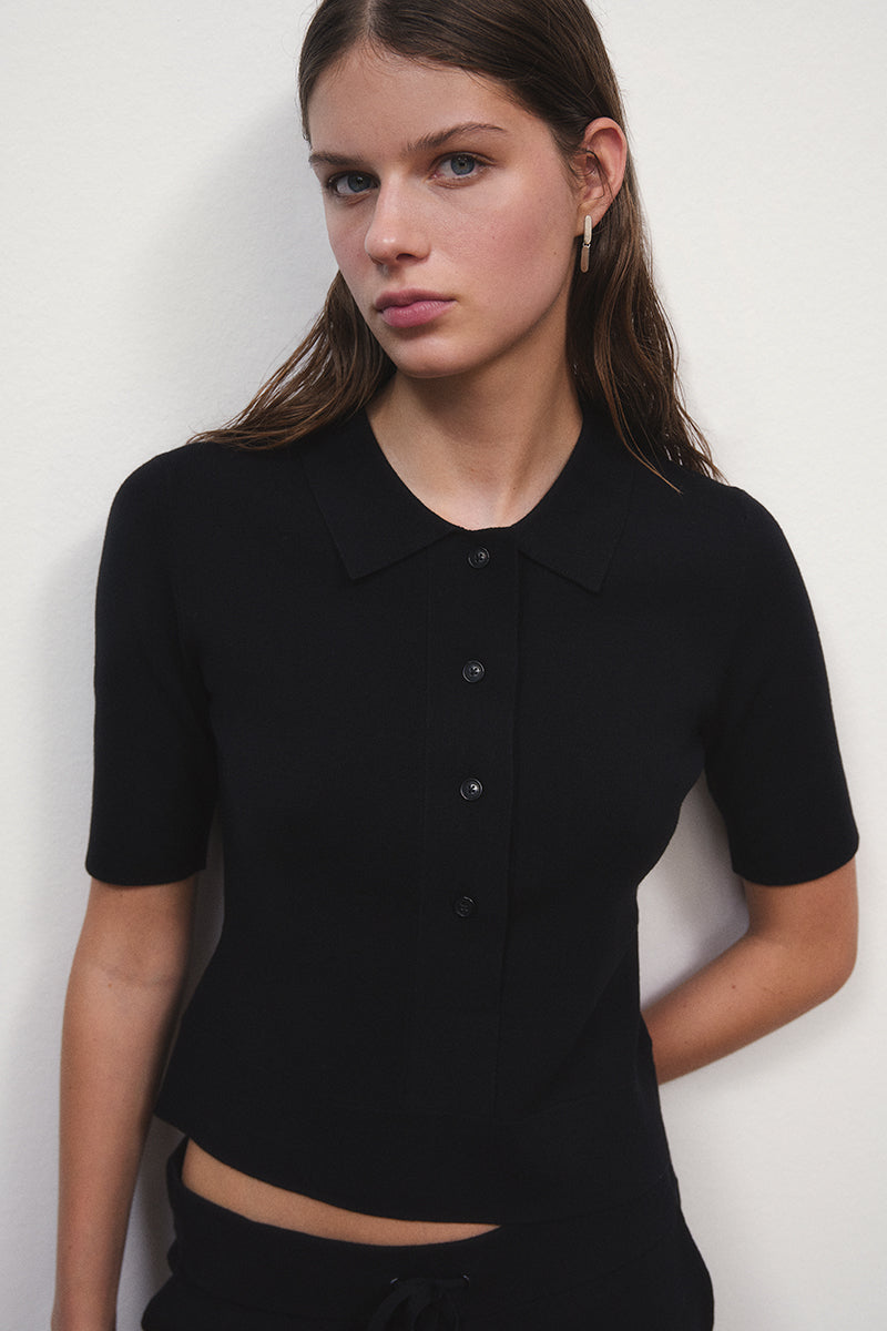 Double-Face Knit Polo