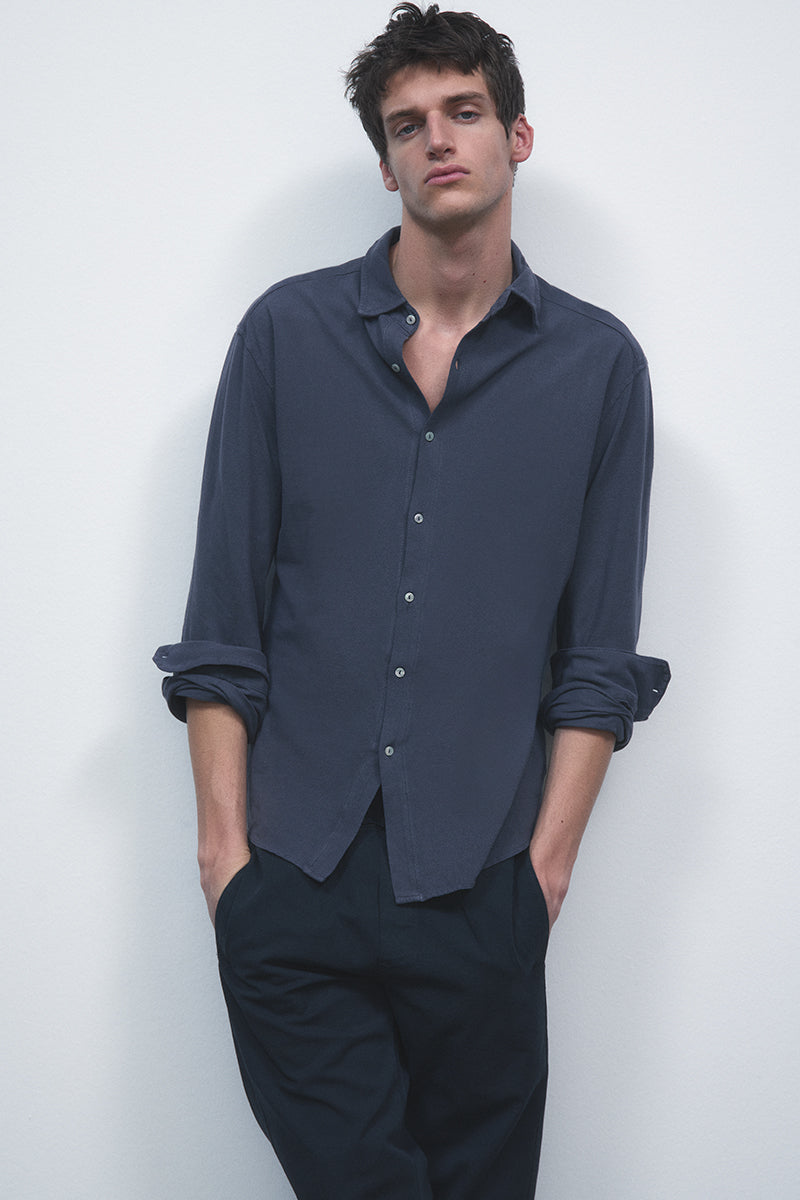 Cotton pique shirt