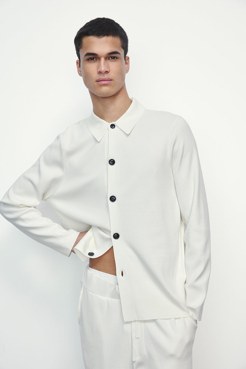 Double-Face Knit Overshirt