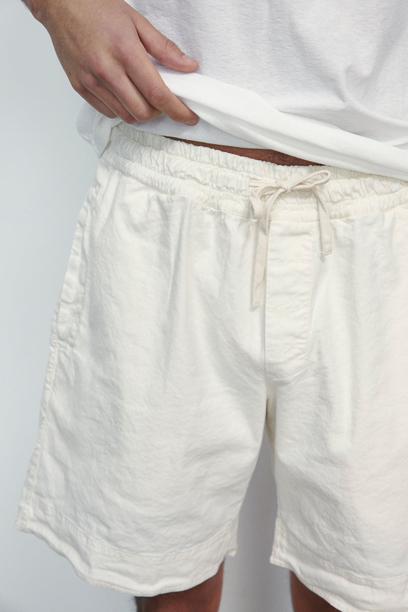 Shorts de algodón con lino