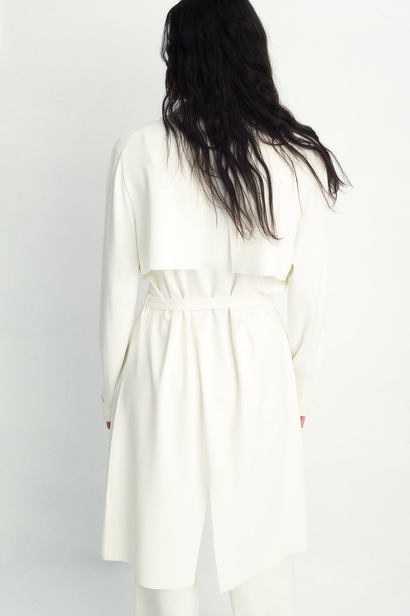 Double-face Knit Trench Coat