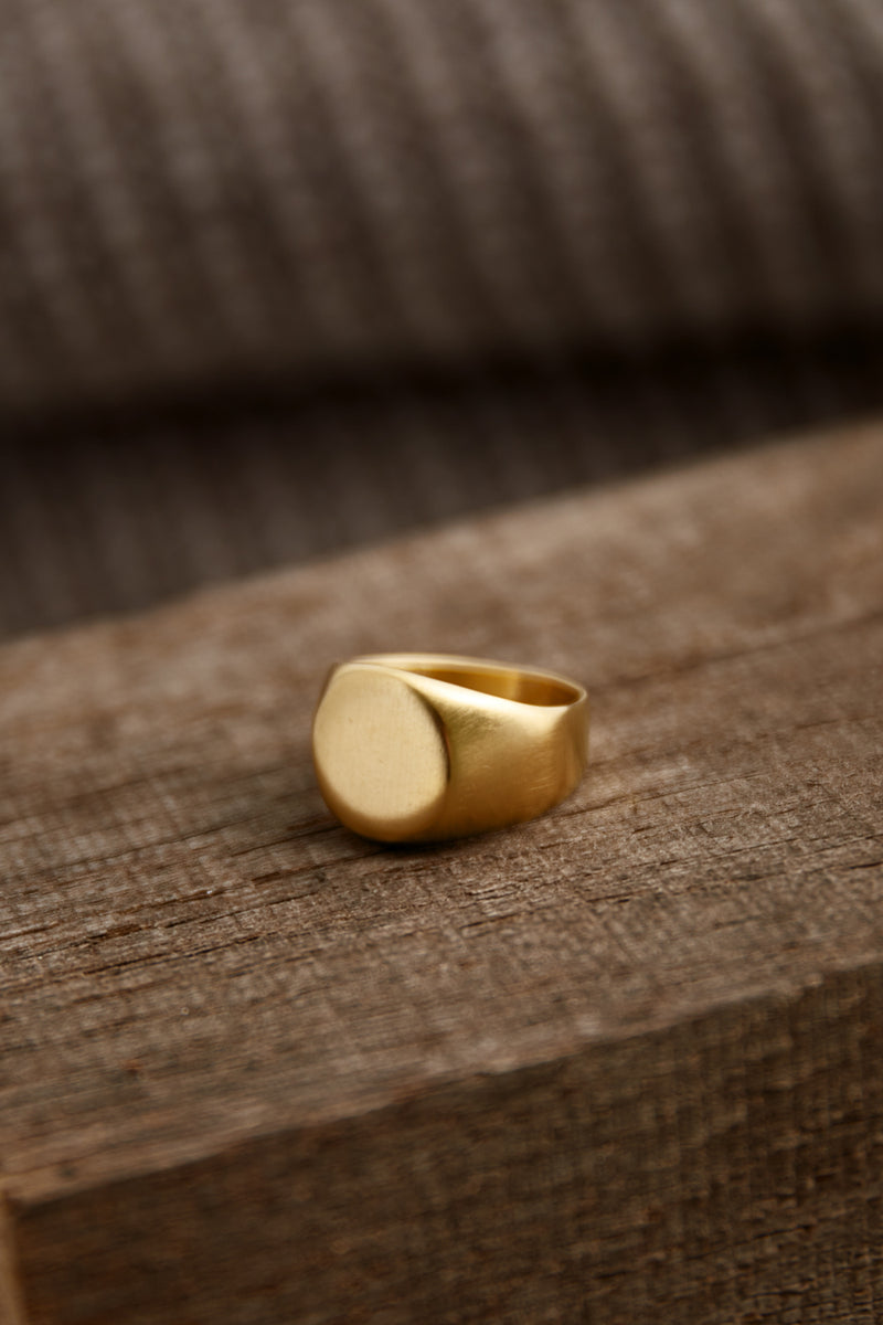 Gold plated signet ring